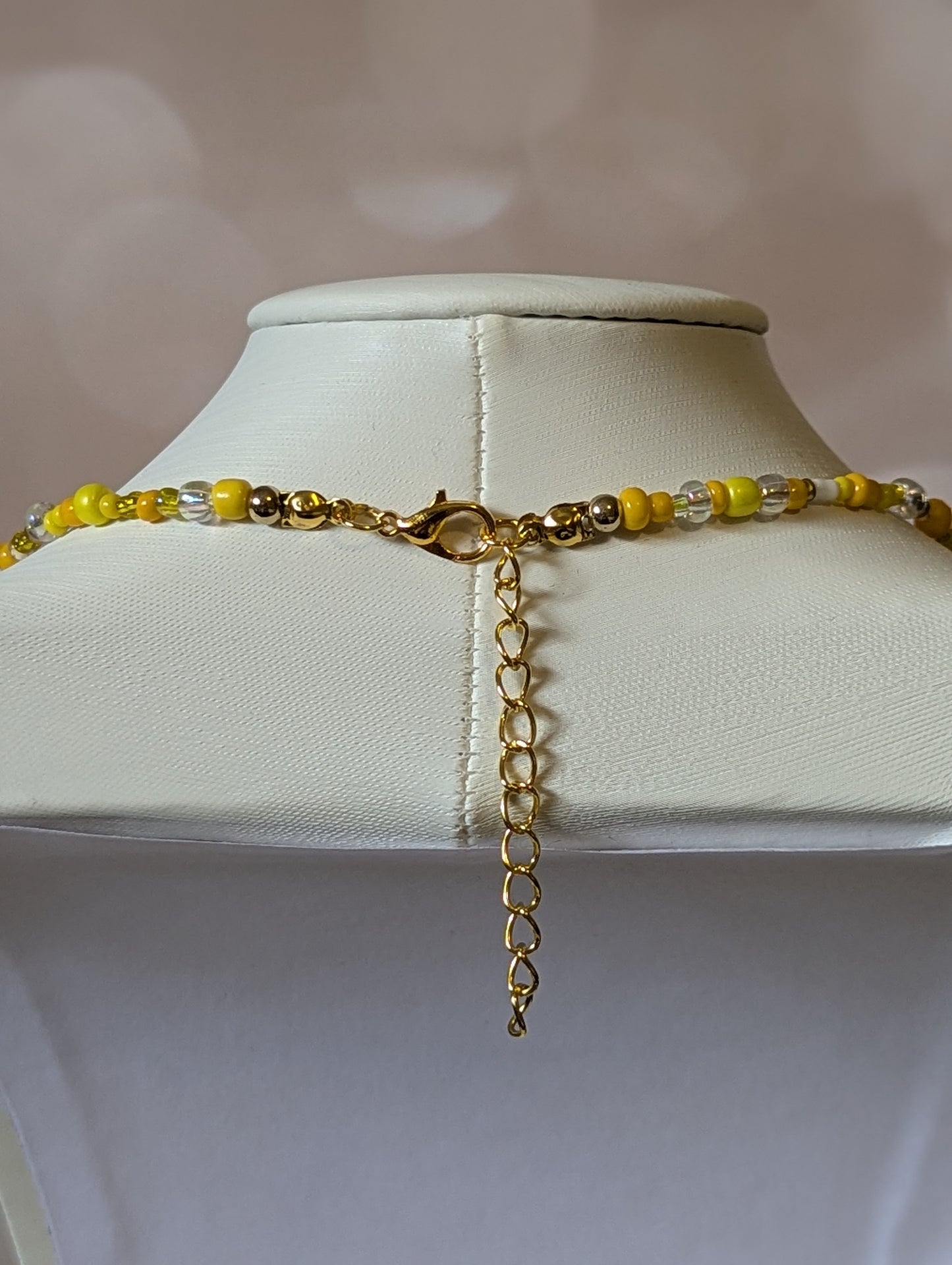 Orange Flower Pendant Necklace