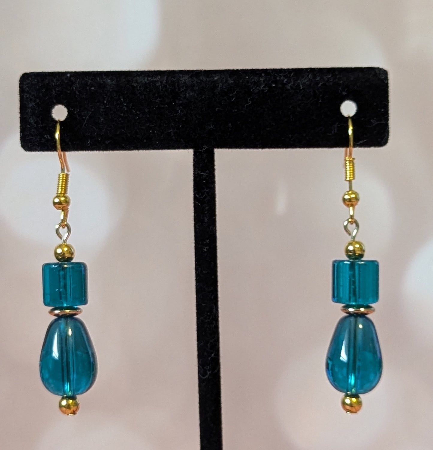 Blue On Blue Glass Earrings