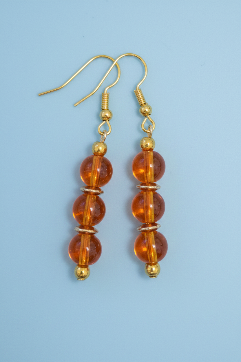 Triple Orange Earrings
