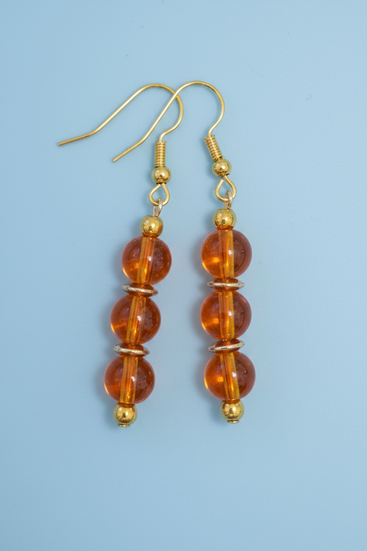 Triple Orange Earrings