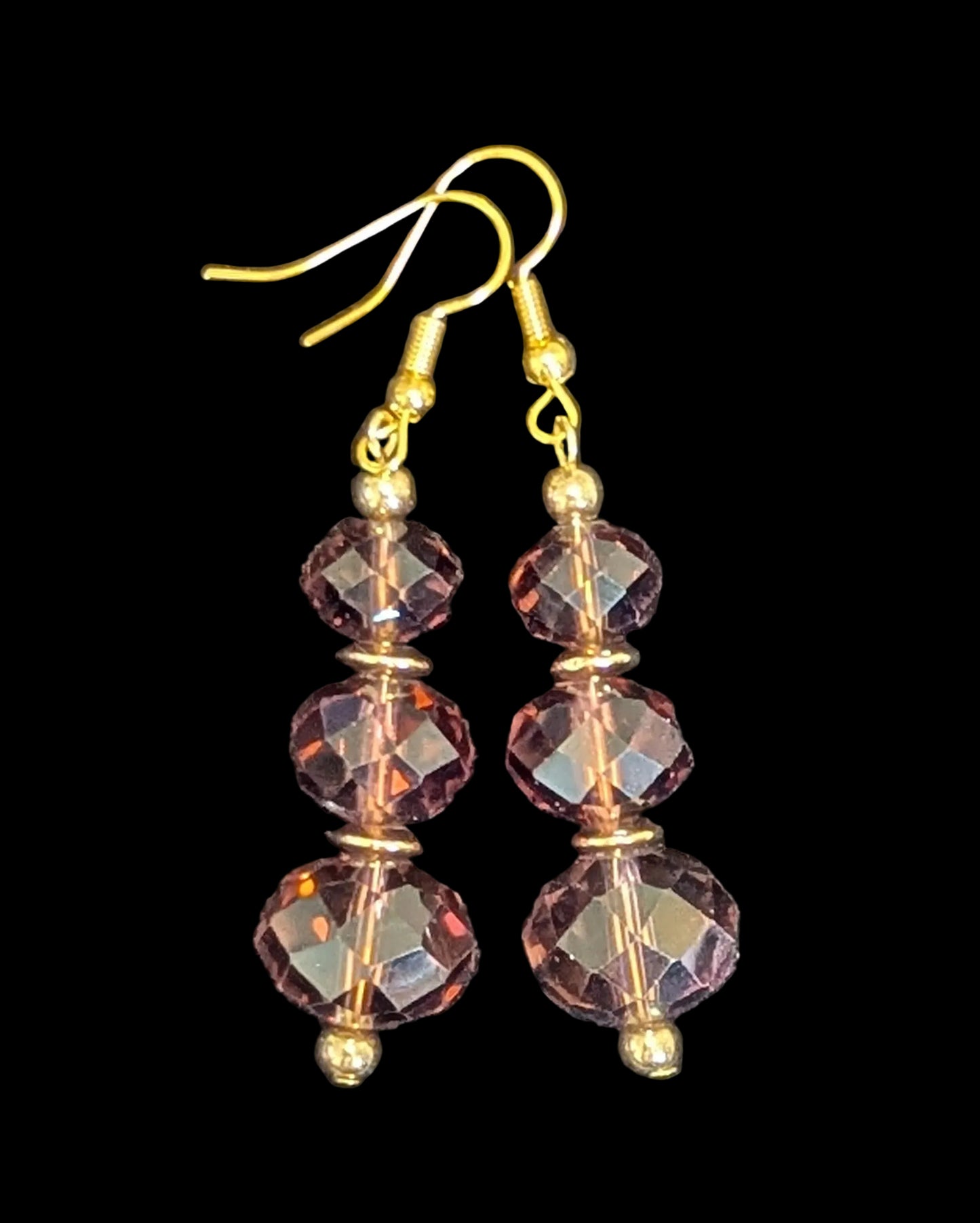Triple Purple Earrings