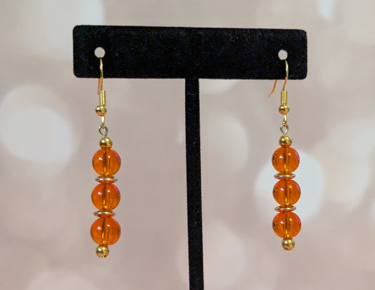Triple Orange Earrings