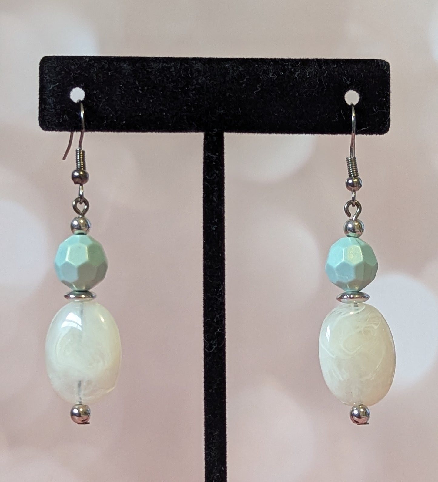 Blue & White Hourglass Earrings