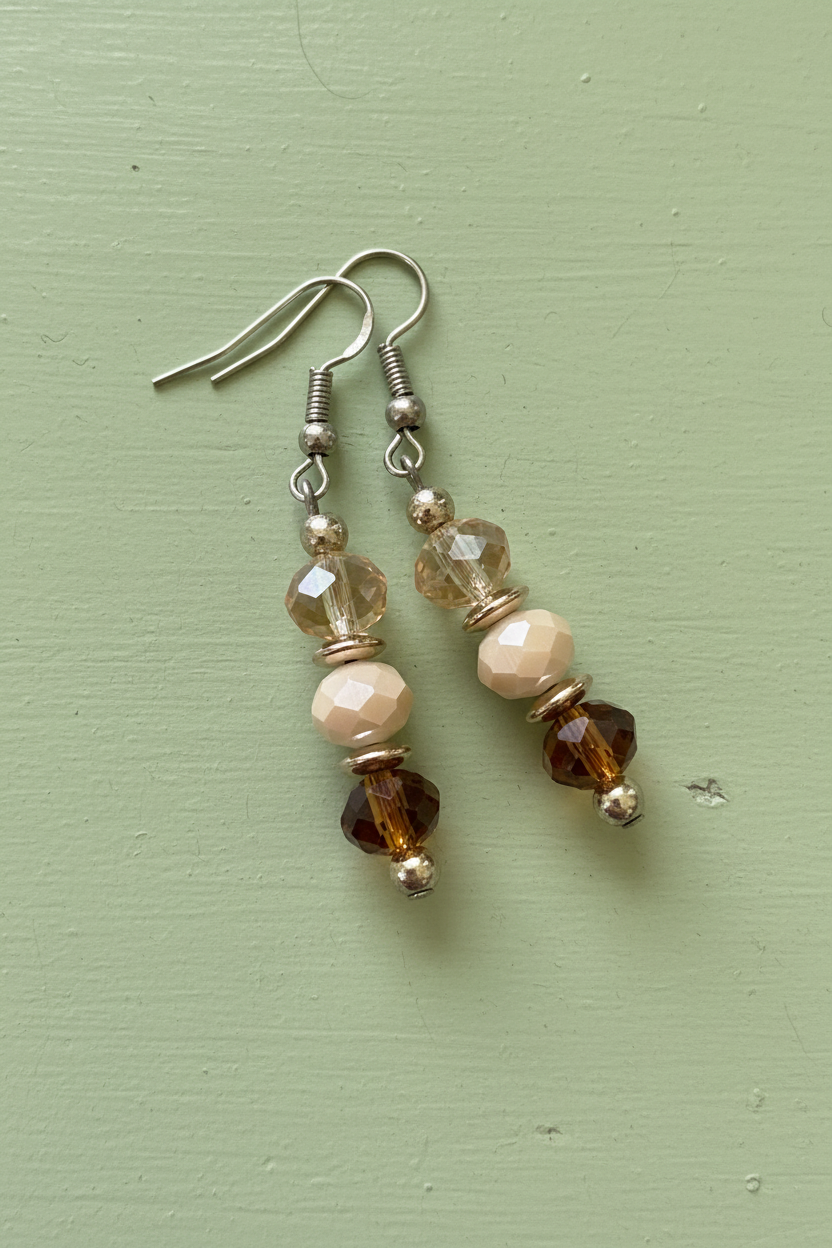 Triple Brown Earrings