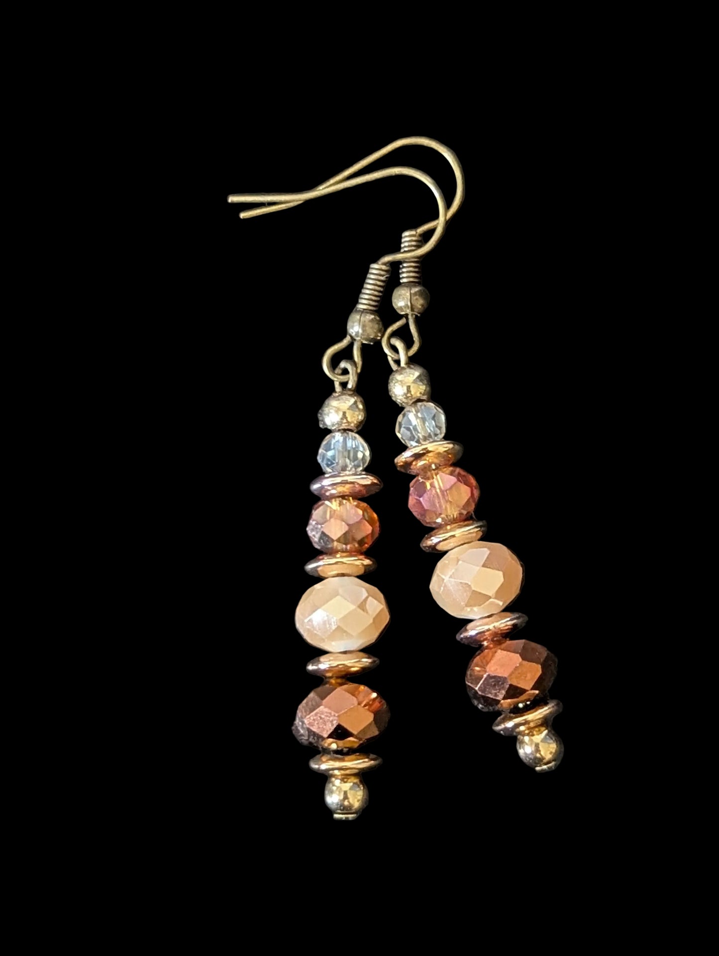 Brown Tiered Earrings